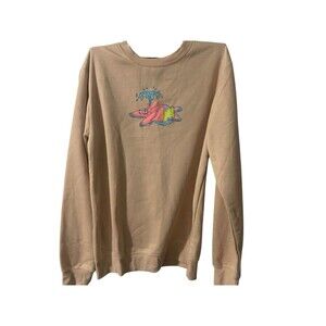 SPONGEBOB SQUAREPANTS SWEATSHIRTMEN SMALL BEIGE New With Tags
